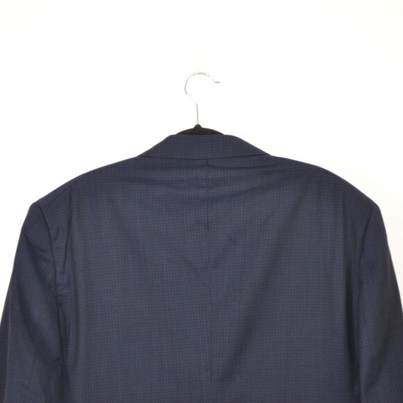 Avanti Mens 46R Wool Sport Blazer Jacket 1 Button 3 Pocket Blue Career Coat - Picture 6 of 8